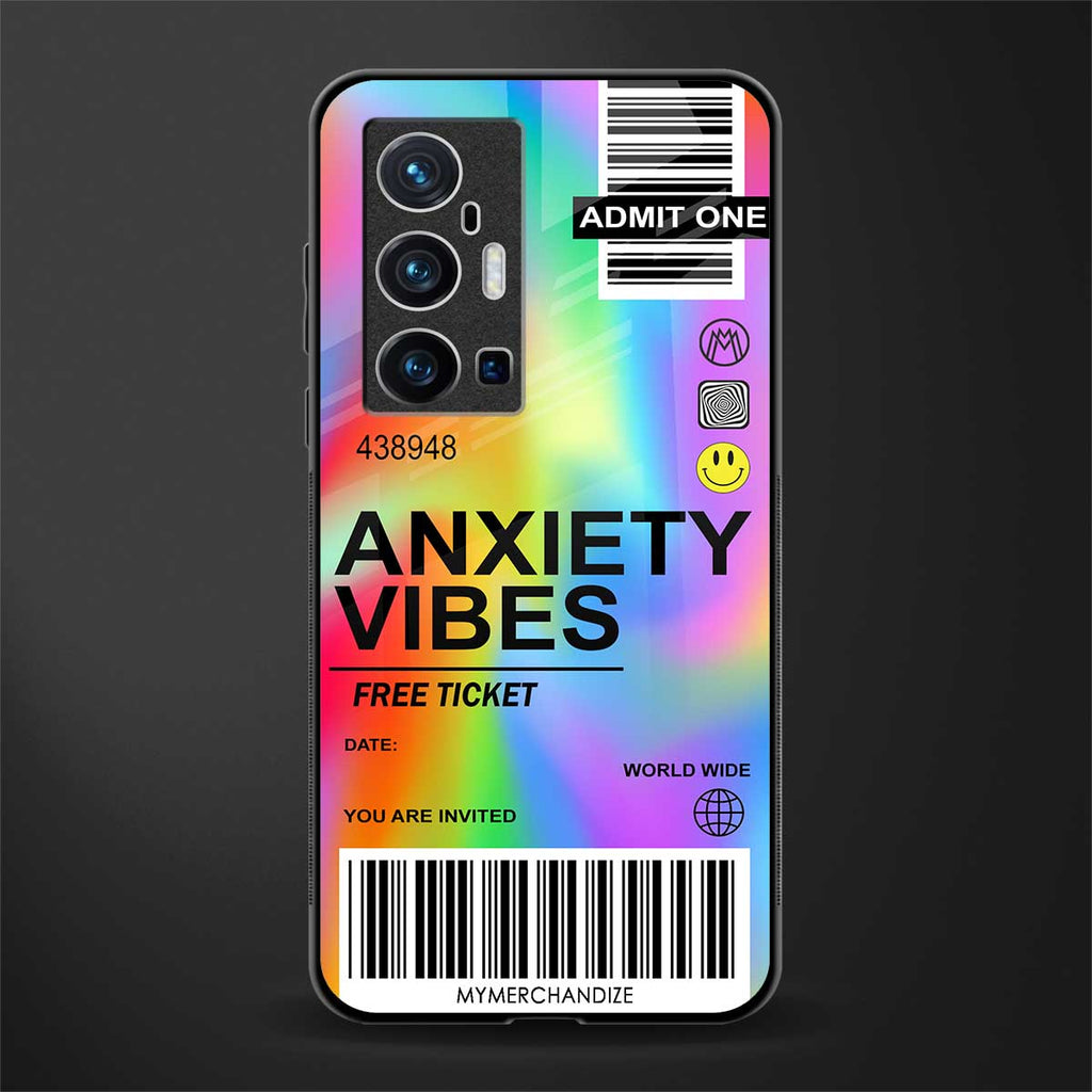 anxiety vibes glass case for vivo x70 pro plus image