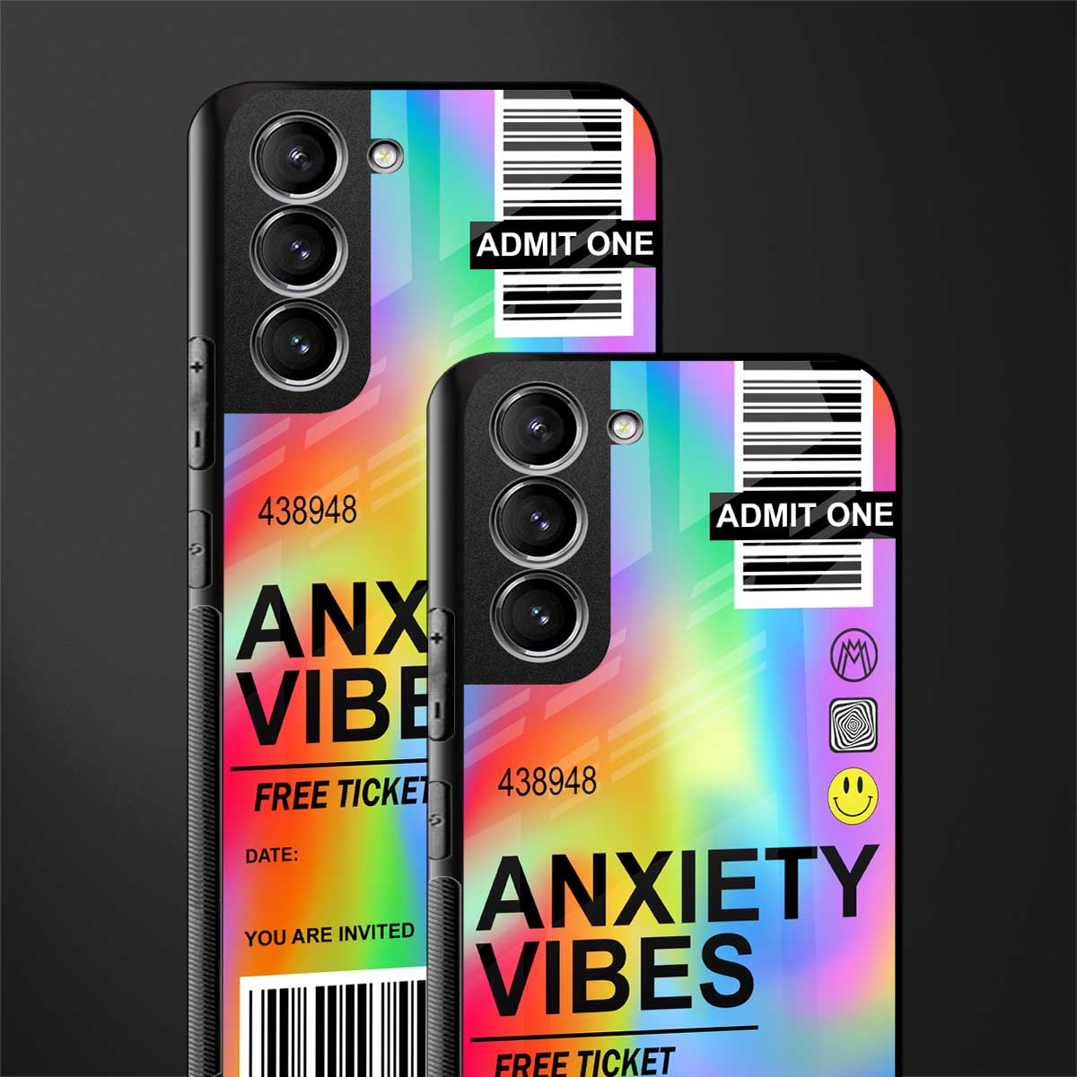 anxiety vibes glass case for samsung galaxy s22 plus 5g image-2