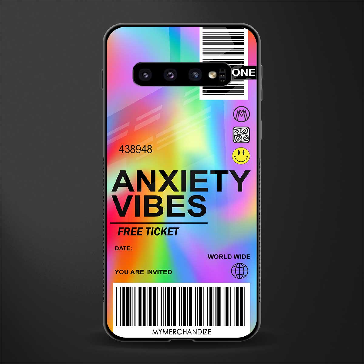 anxiety vibes glass case for samsung galaxy s10 plus image