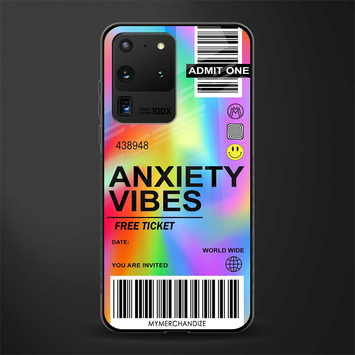 anxiety vibes glass case for samsung galaxy s20 ultra image