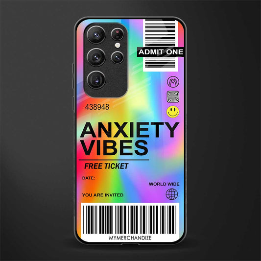 anxiety vibes glass case for samsung galaxy s22 ultra 5g image