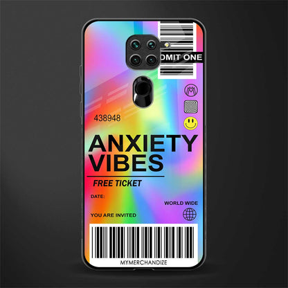 anxiety vibes glass case for redmi note 9 image