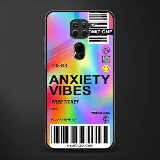 anxiety vibes glass case for redmi note 9 image