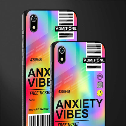 anxiety vibes glass case for redmi 7a image-2