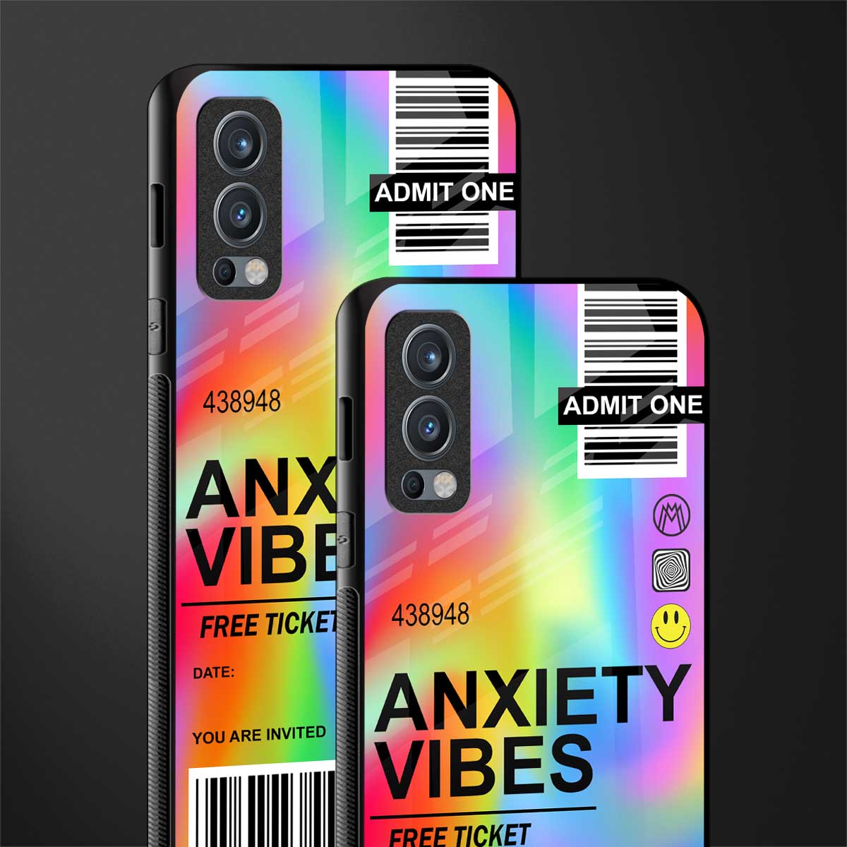 anxiety vibes glass case for oneplus nord 2 5g image-2