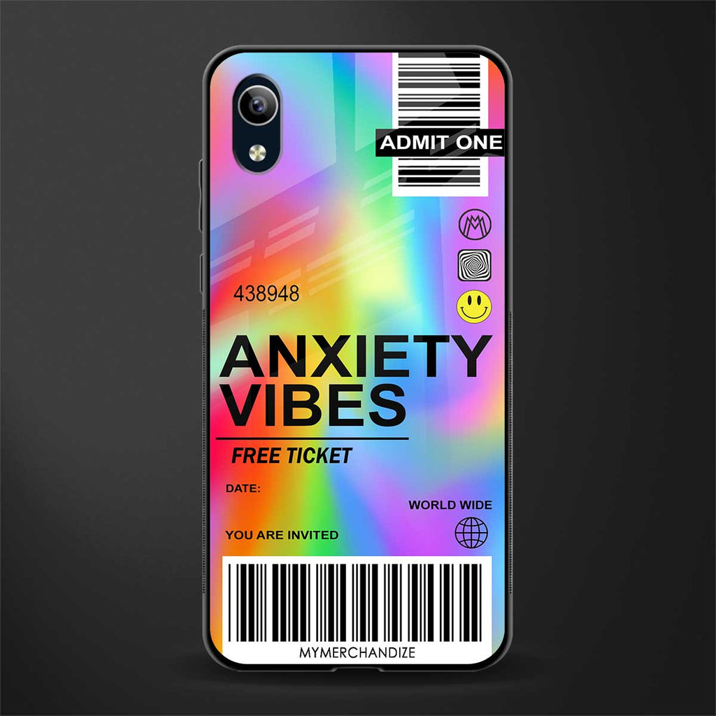 anxiety vibes glass case for vivo y91i image