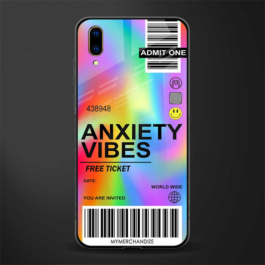anxiety vibes glass case for vivo v11 pro image