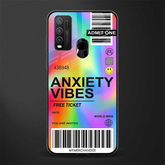 anxiety vibes glass case for vivo y30 image