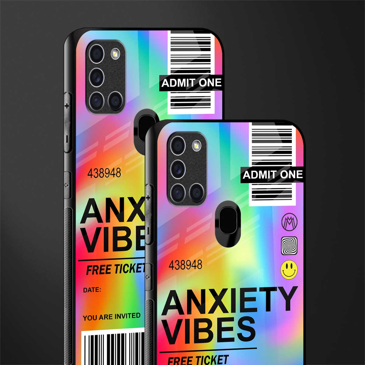 anxiety vibes glass case for samsung galaxy a21s image-2