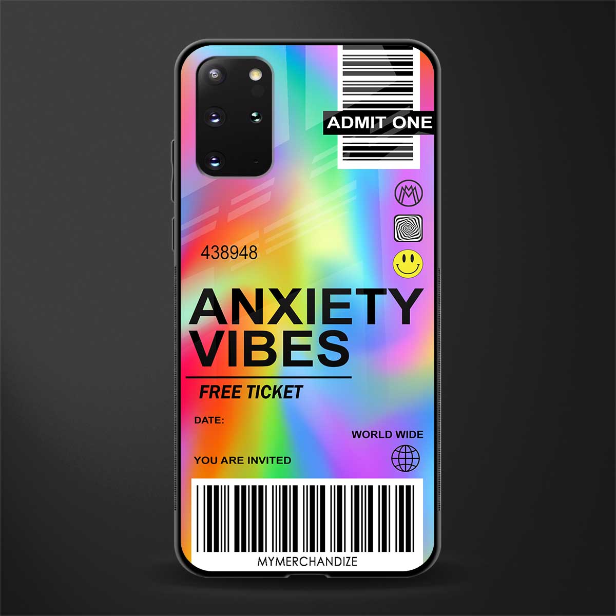 anxiety vibes glass case for samsung galaxy s20 plus image