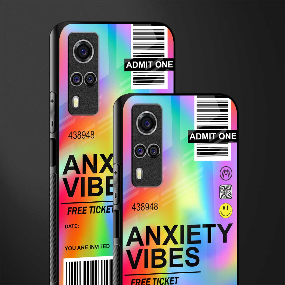 anxiety vibes glass case for vivo y51a image-2