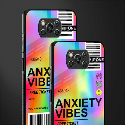 anxiety vibes glass case for poco x3 image-2