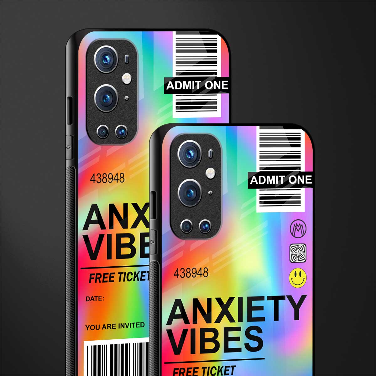 anxiety vibes glass case for oneplus 9 pro image-2