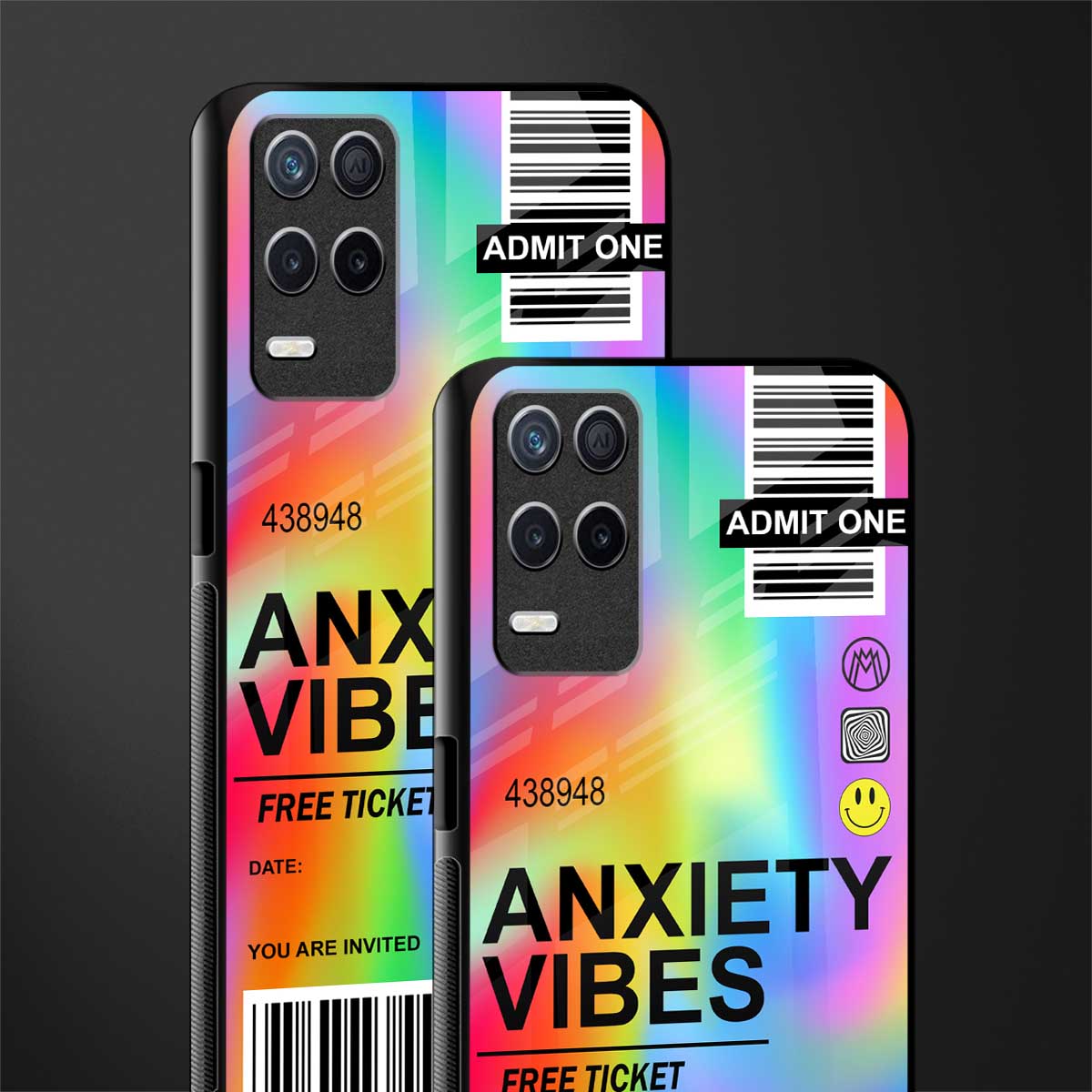 anxiety vibes glass case for realme 8s 5g image-2