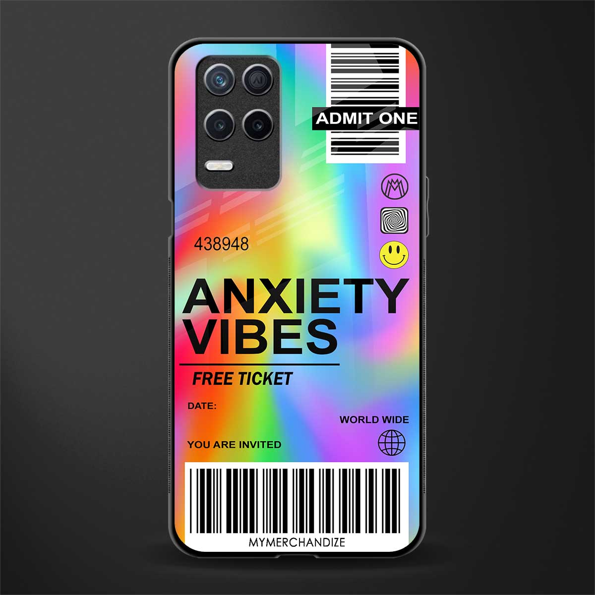 anxiety vibes glass case for realme narzo 30 5g image