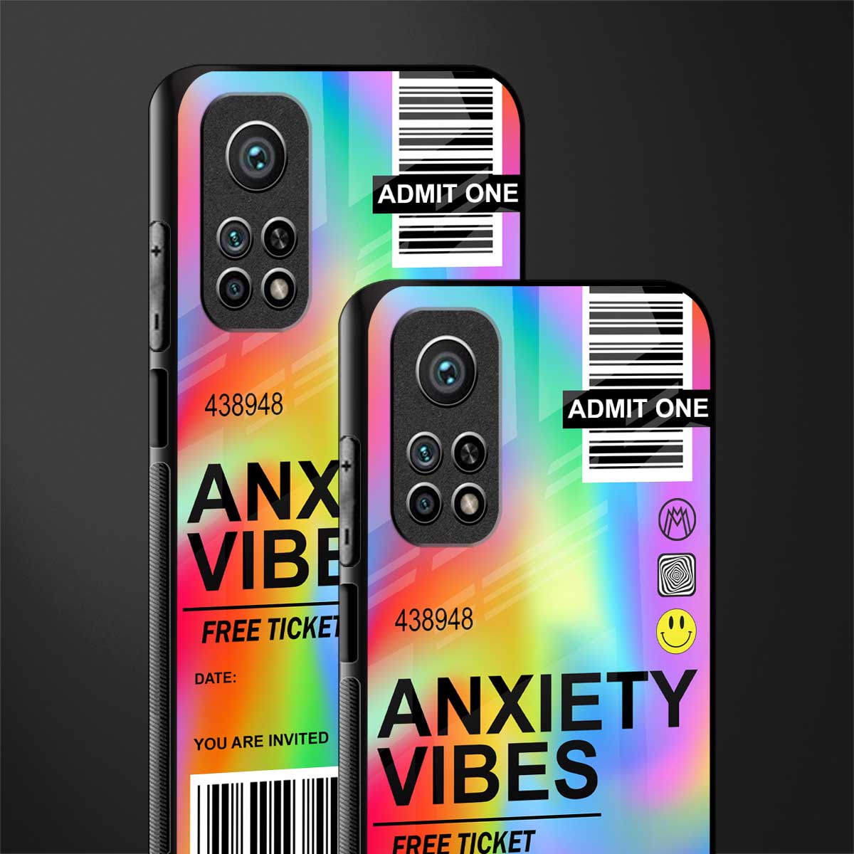 anxiety vibes glass case for mi 10t pro image-2