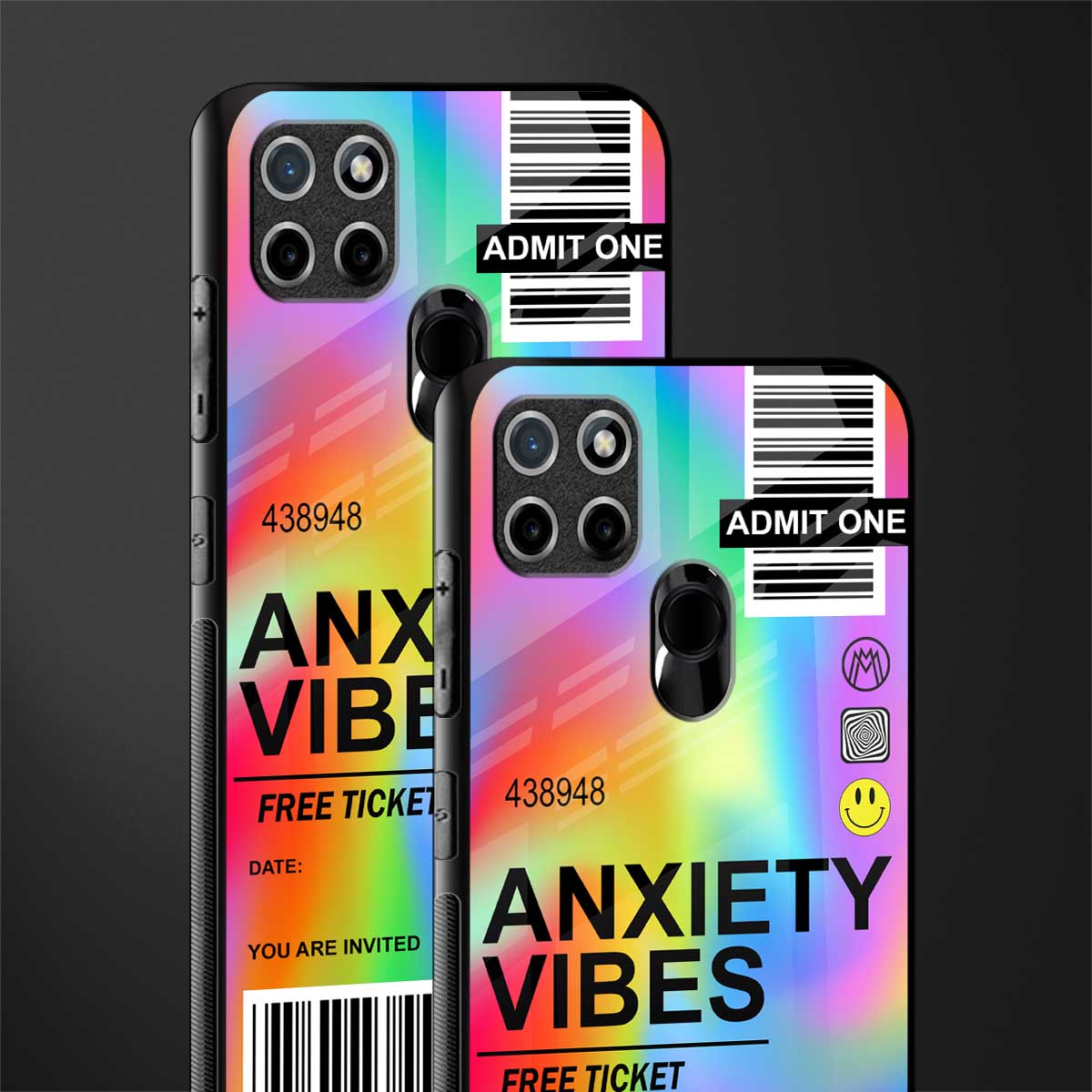 anxiety vibes glass case for realme c21y image-2