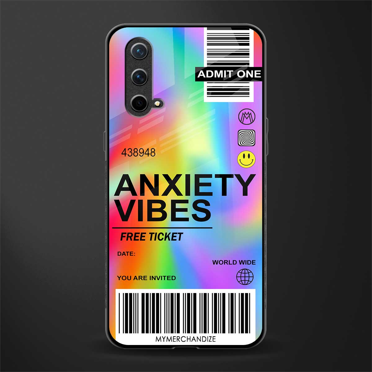 anxiety vibes glass case for oneplus nord ce 5g image