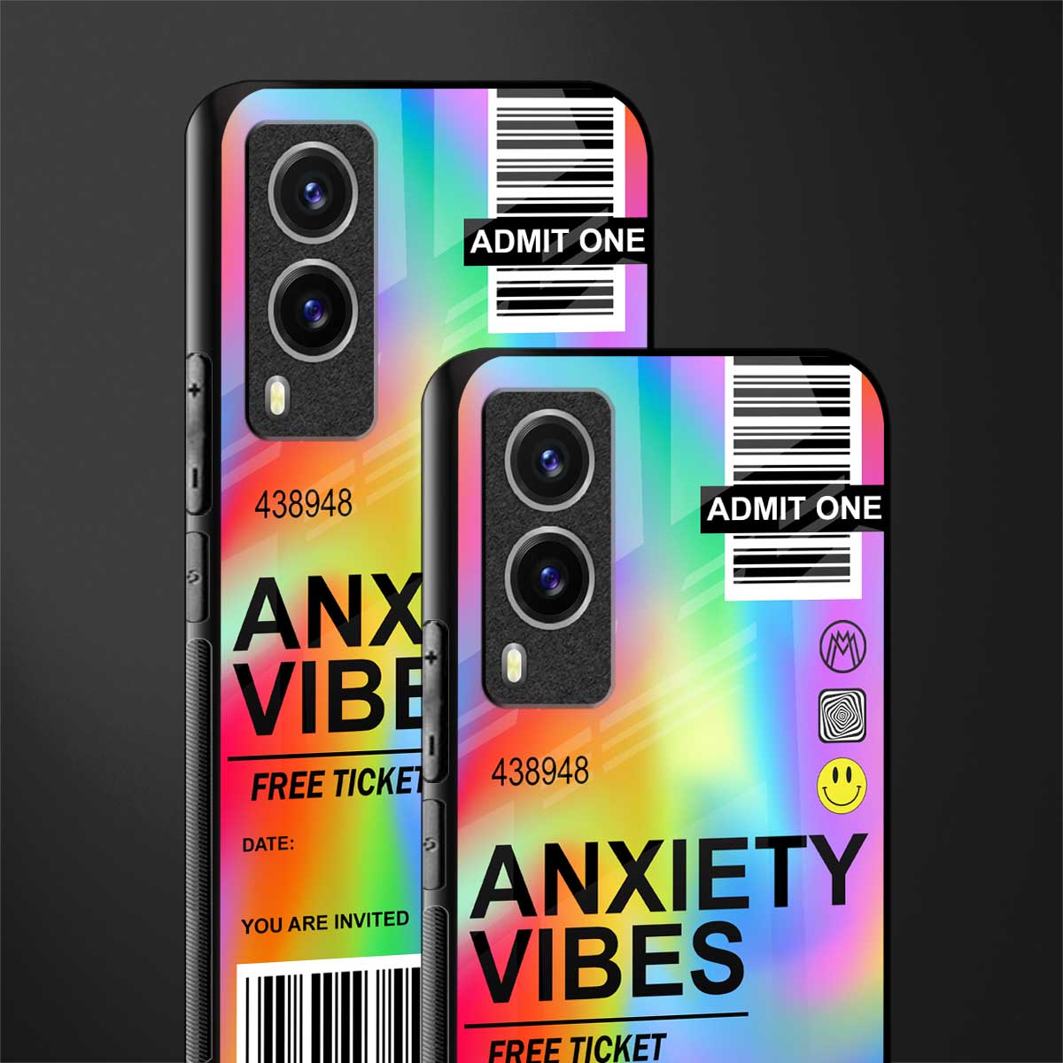 anxiety vibes glass case for vivo v21e 5g image-2