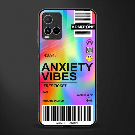 anxiety vibes glass case for vivo y21 image