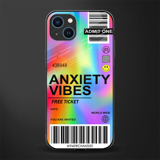anxiety vibes glass case for iphone 13 image