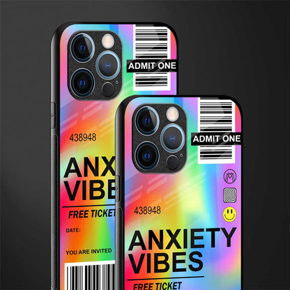 anxiety vibes glass case for iphone 12 pro image-2