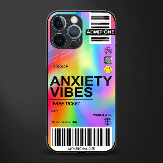 anxiety vibes glass case for iphone 12 pro image