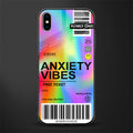 anxiety vibes glass case for iphone xs max image