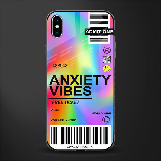 anxiety vibes glass case for iphone xs max image
