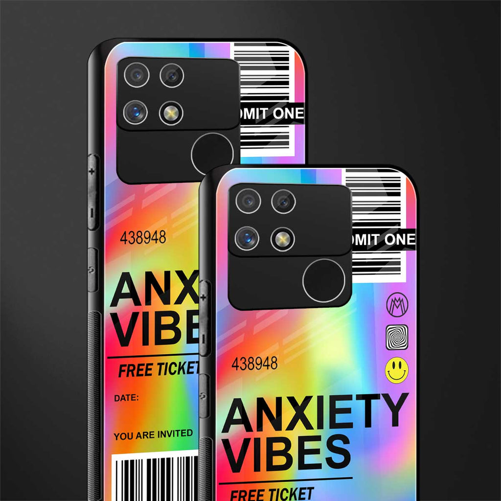 anxiety vibes back phone cover | glass case for realme narzo 50a
