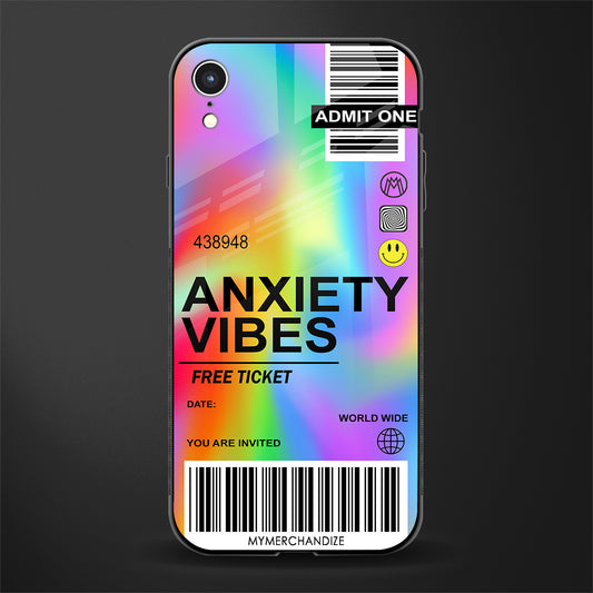 anxiety vibes glass case for iphone xr image