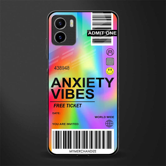 anxiety vibes glass case for vivo y15s image