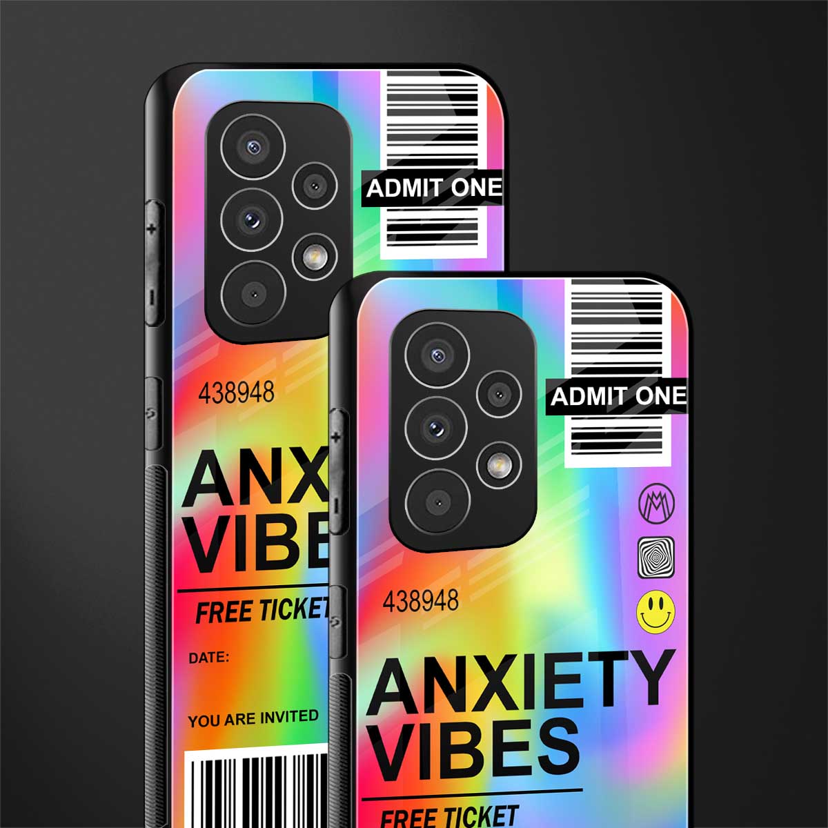 anxiety vibes back phone cover | glass case for samsung galaxy a53 5g