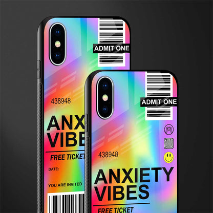 anxiety vibes glass case for iphone xs image-2