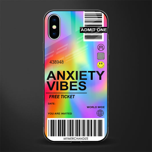anxiety vibes glass case for iphone xs image