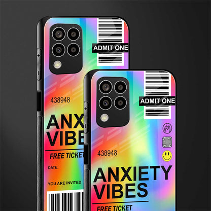 anxiety vibes back phone cover | glass case for samsung galaxy m33 5g