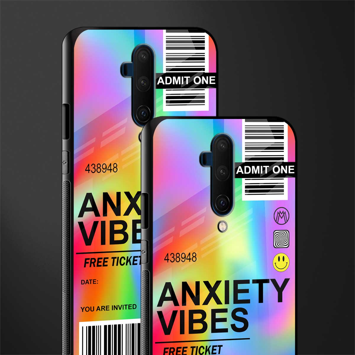 anxiety vibes glass case for oneplus 7t pro image-2