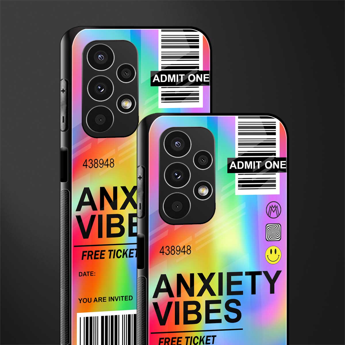 anxiety vibes back phone cover | glass case for samsung galaxy a13 4g