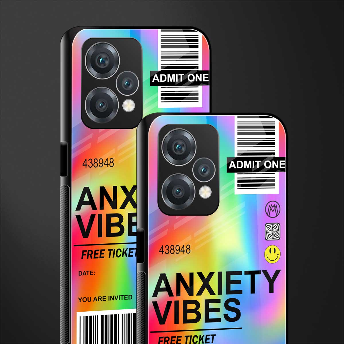 anxiety vibes back phone cover | glass case for oneplus nord ce 2 lite 5g