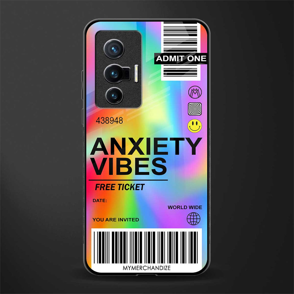 anxiety vibes glass case for vivo x70 image