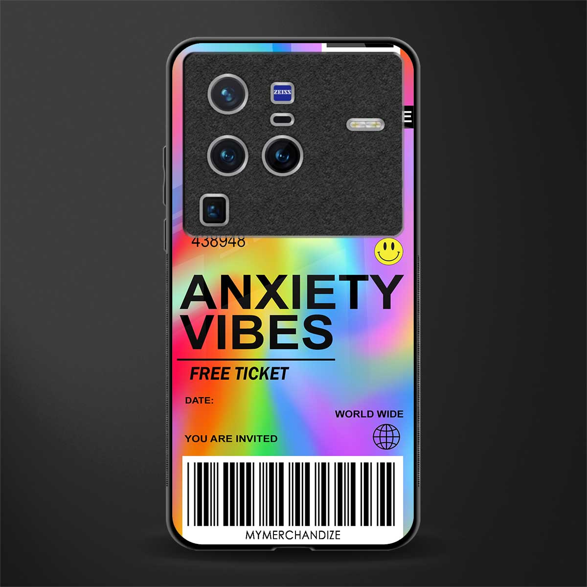 anxiety vibes glass case for vivo x80 pro 5g image