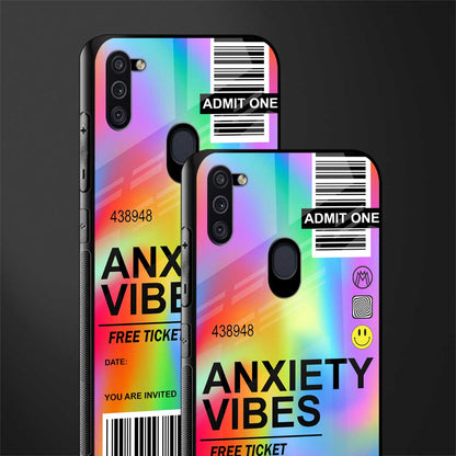 anxiety vibes glass case for samsung a11 image-2