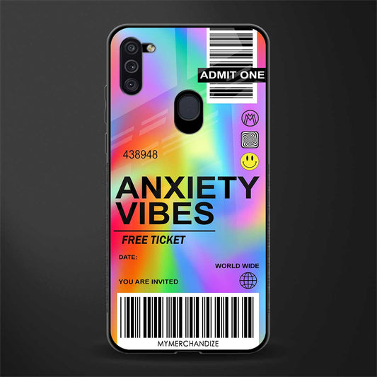 anxiety vibes glass case for samsung a11 image