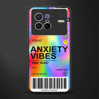 anxiety vibes glass case for vivo x80 image