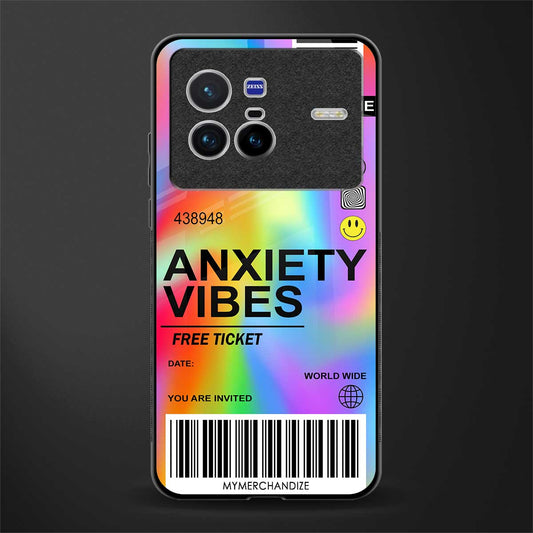 anxiety vibes glass case for vivo x80 image