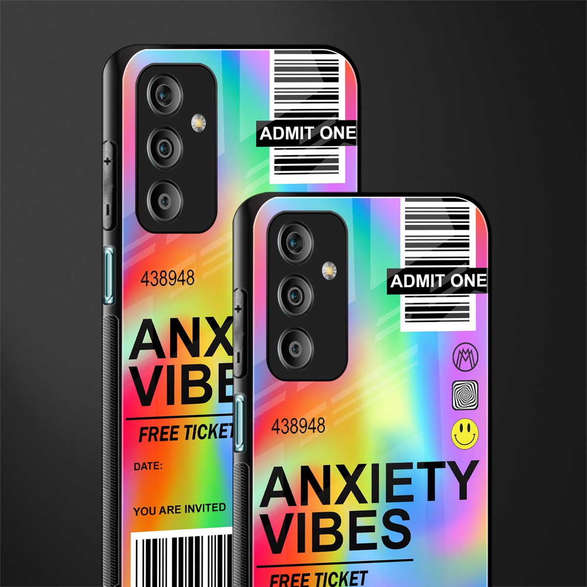 anxiety vibes back phone cover | glass case for samsung galaxy f23 5g