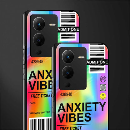 anxiety vibes back phone cover | glass case for vivo v25 pro 5g