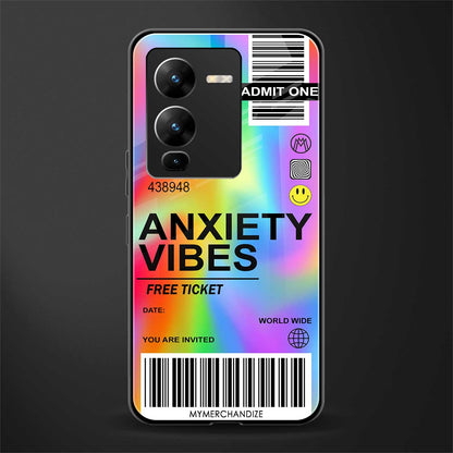 anxiety vibes back phone cover | glass case for vivo v25 pro 5g