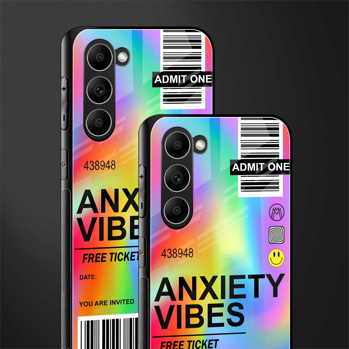 anxiety vibes glass case for phone case | glass case for samsung galaxy s23 plus