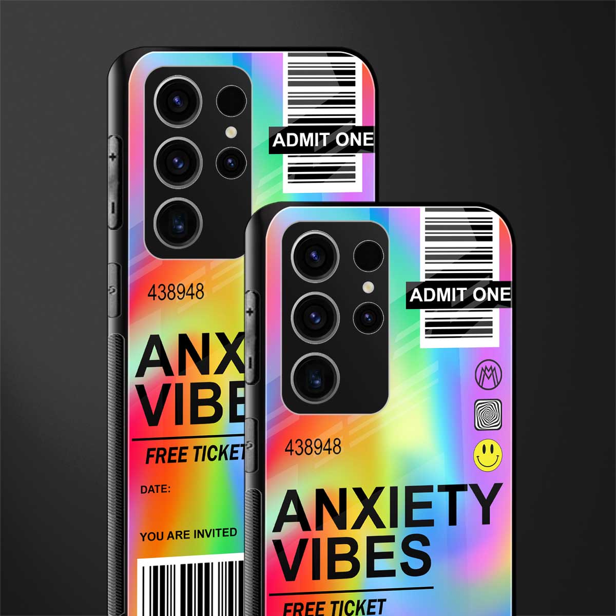 anxiety vibes glass case for phone case | glass case for samsung galaxy s23 ultra